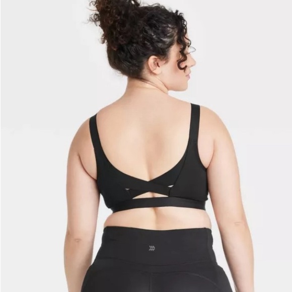 Womens High Support Sculpt Zip Front Bra - All in Motion - Black size 38D EUC - Picture 2 of 12